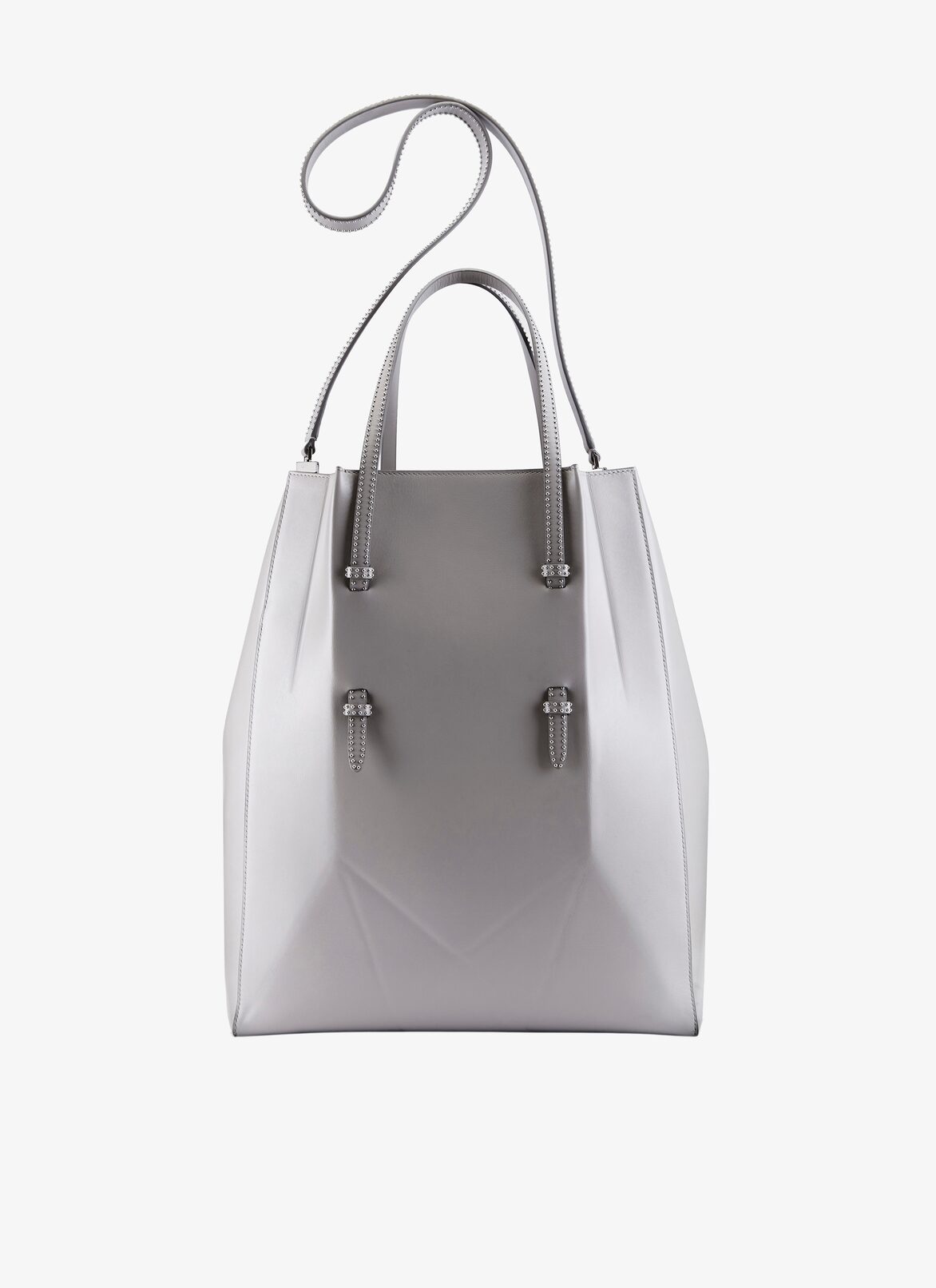 CLOSED BAG IM CUIR LUX BANDE CLOU PEARL ALAÏA PEARL  CLOSED BAG IM CUIR LUX BANDE CLOU PEARL